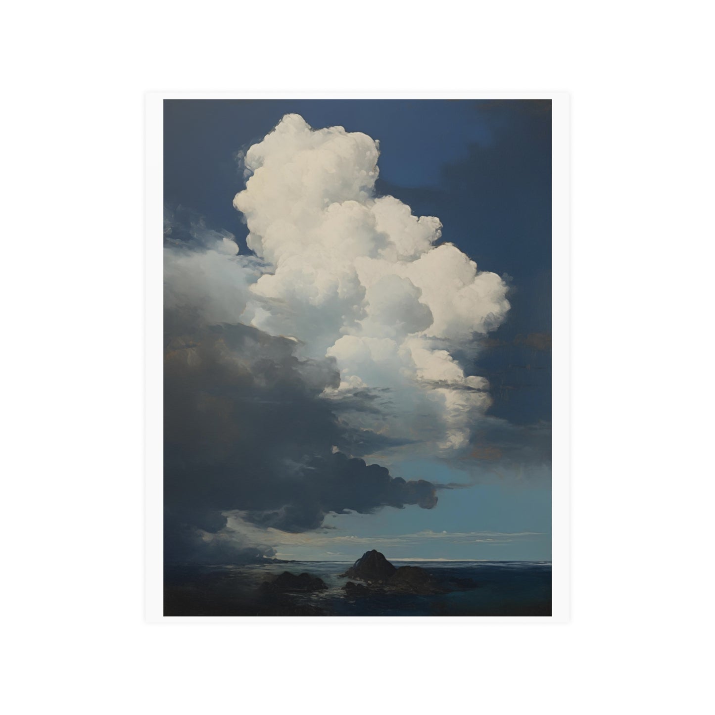 Majestic Clouds in the Sky Original Artwork Satin Art Poster