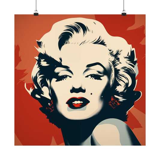 Modern Marilyn- Pop Art Marilyn Monroe, Matte Square Art Print Poster