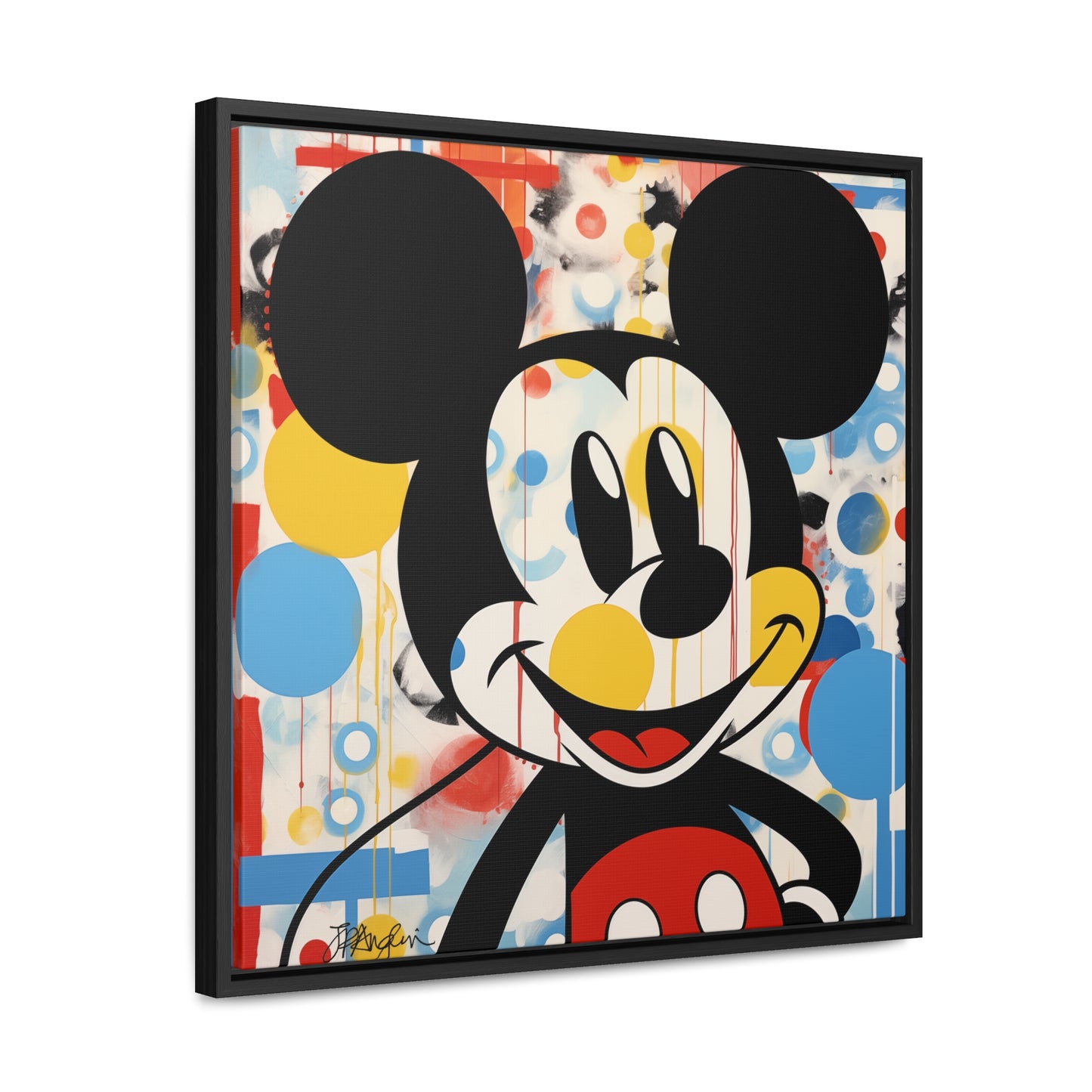 Pop Art Mickey Mouse Gallery Canvas Wrap, Square Frame, Multiple Sizes