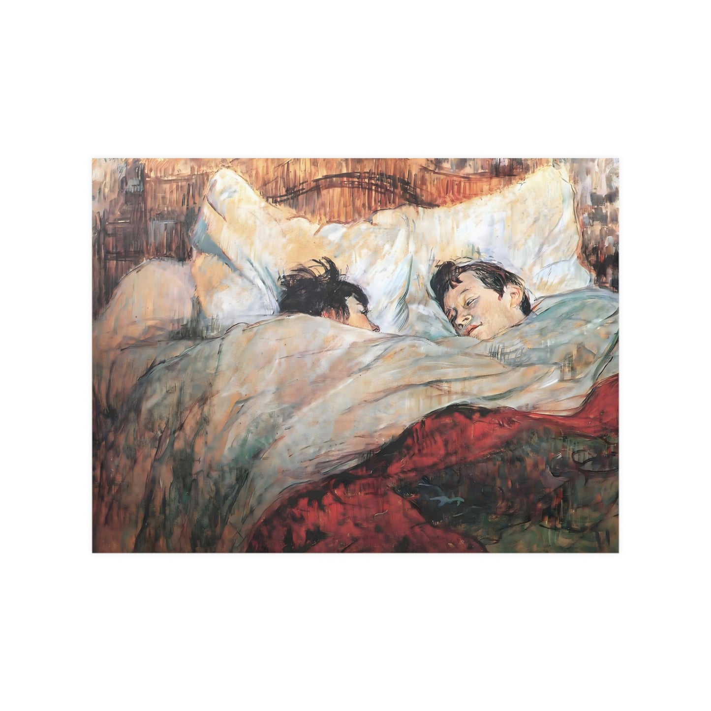 Le Lit(In Bed) by Henri-Toulouse-Lautrec, Fine Art Print in Multiple Sizes