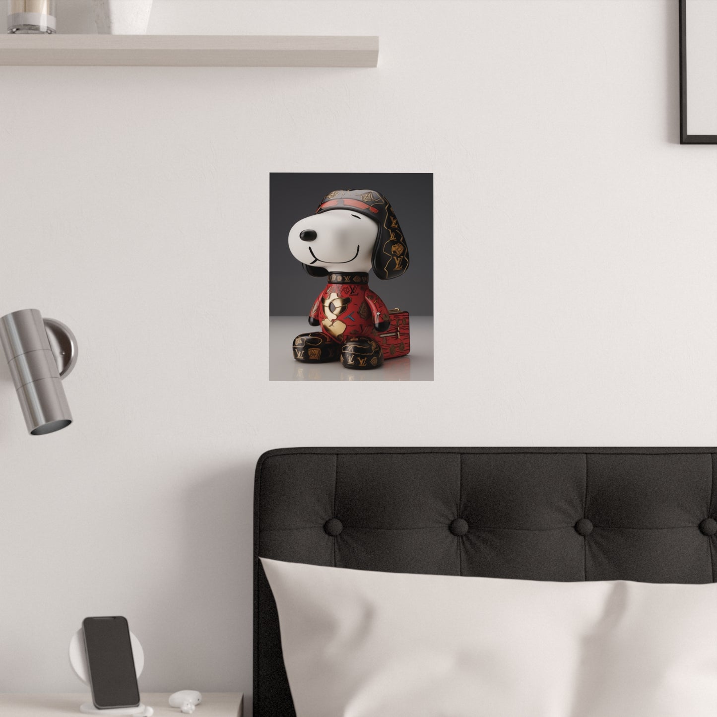 Hip Hop Pop Art Luxe Snoopy Satin Art Poster Upscale Home Decor