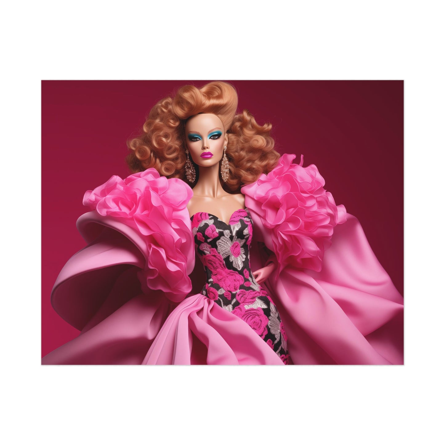 Pop Art Fashion Barbie at the Met Gala 2024 Modern Art print Matte Square Poster Art