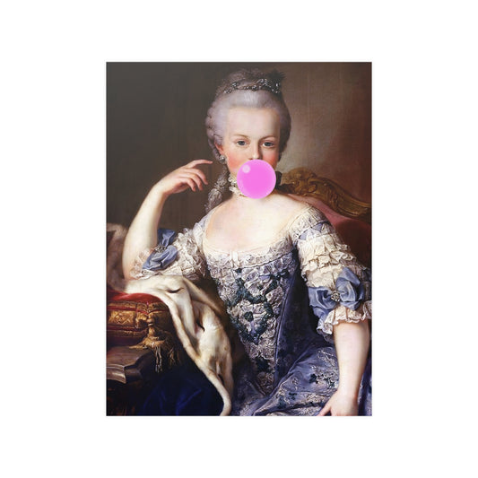 Marie Antoinette with Bubble Gum Pop Art Poster Wall Decor