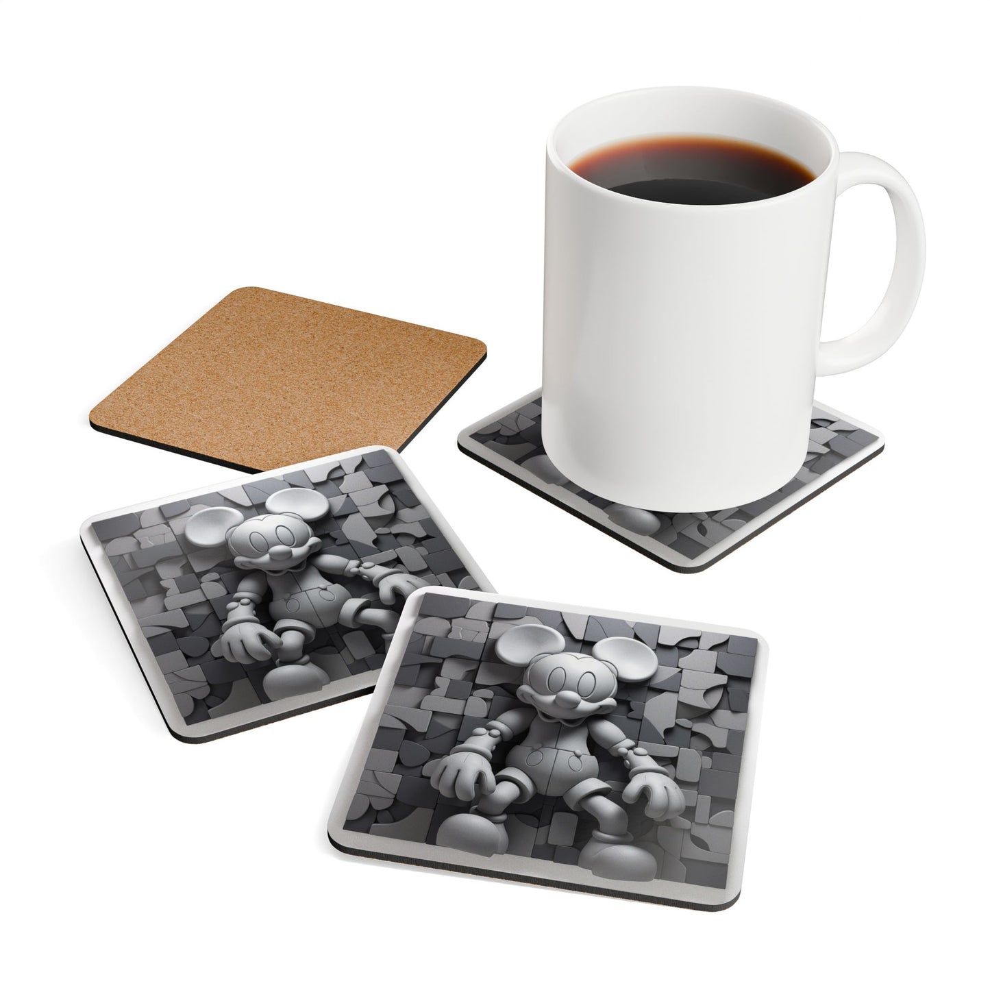 Pop Modern Hip Hop Art Mouse Coaster Set of 4