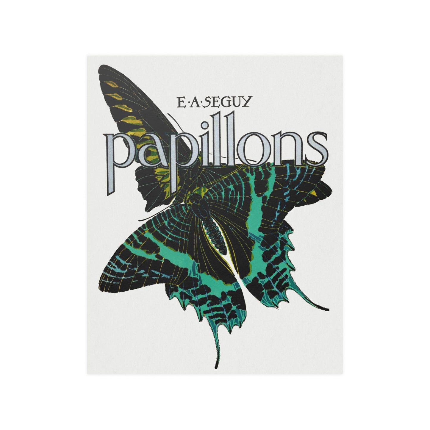 E.A. Séguy's Papillons (Butterflies), 1925 Art Deco Poster Print Wall Decor