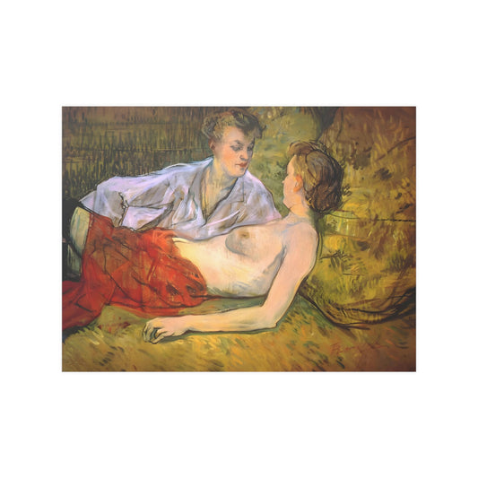 Les deux amies (The Two Friends/Girlfriends) 1894 by Henri-Toulouse-Lautrec, Fine Art Print in Multiple Sizes