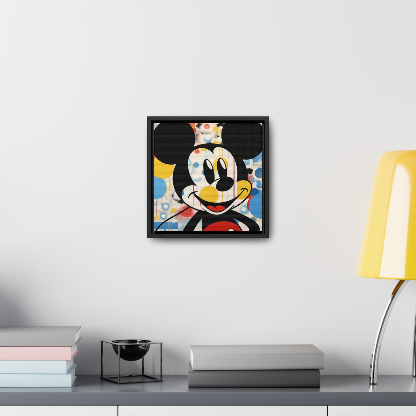 Pop Art Mickey Mouse Gallery Canvas Wrap, Square Frame, Multiple Sizes