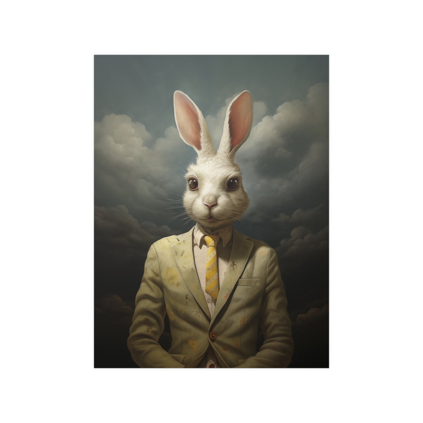 Easter GentBunny Surreal Rabbit Art Poster Modern Art