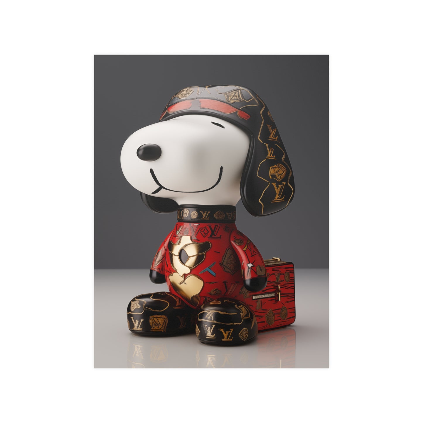 Hip Hop Pop Art Luxe Snoopy Satin Art Poster Upscale Home Decor