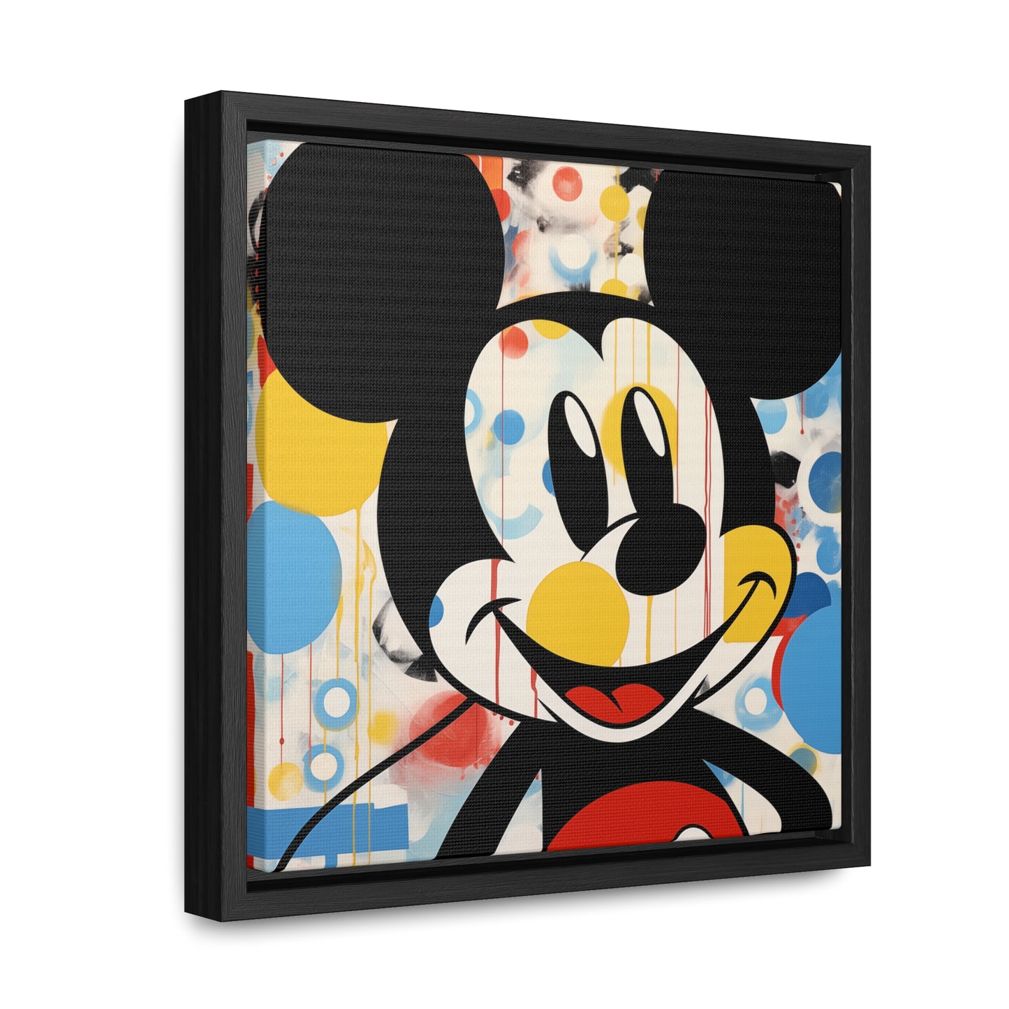 Pop Art Mickey Mouse Gallery Canvas Wrap, Square Frame, Multiple Sizes