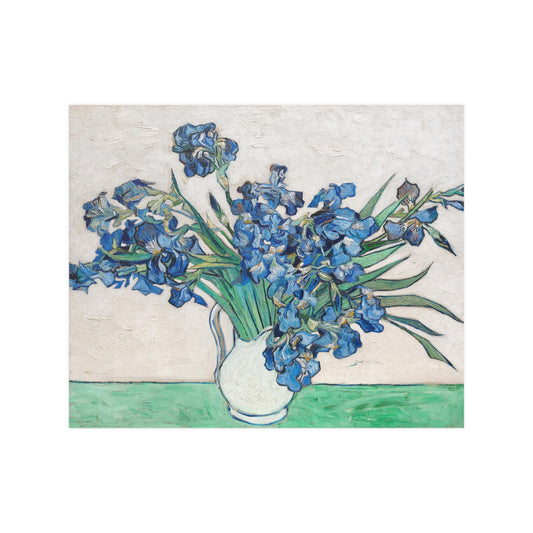 Vincent Van Gogh's Irises (1890) Satin Art Poster Upscale Home Decor