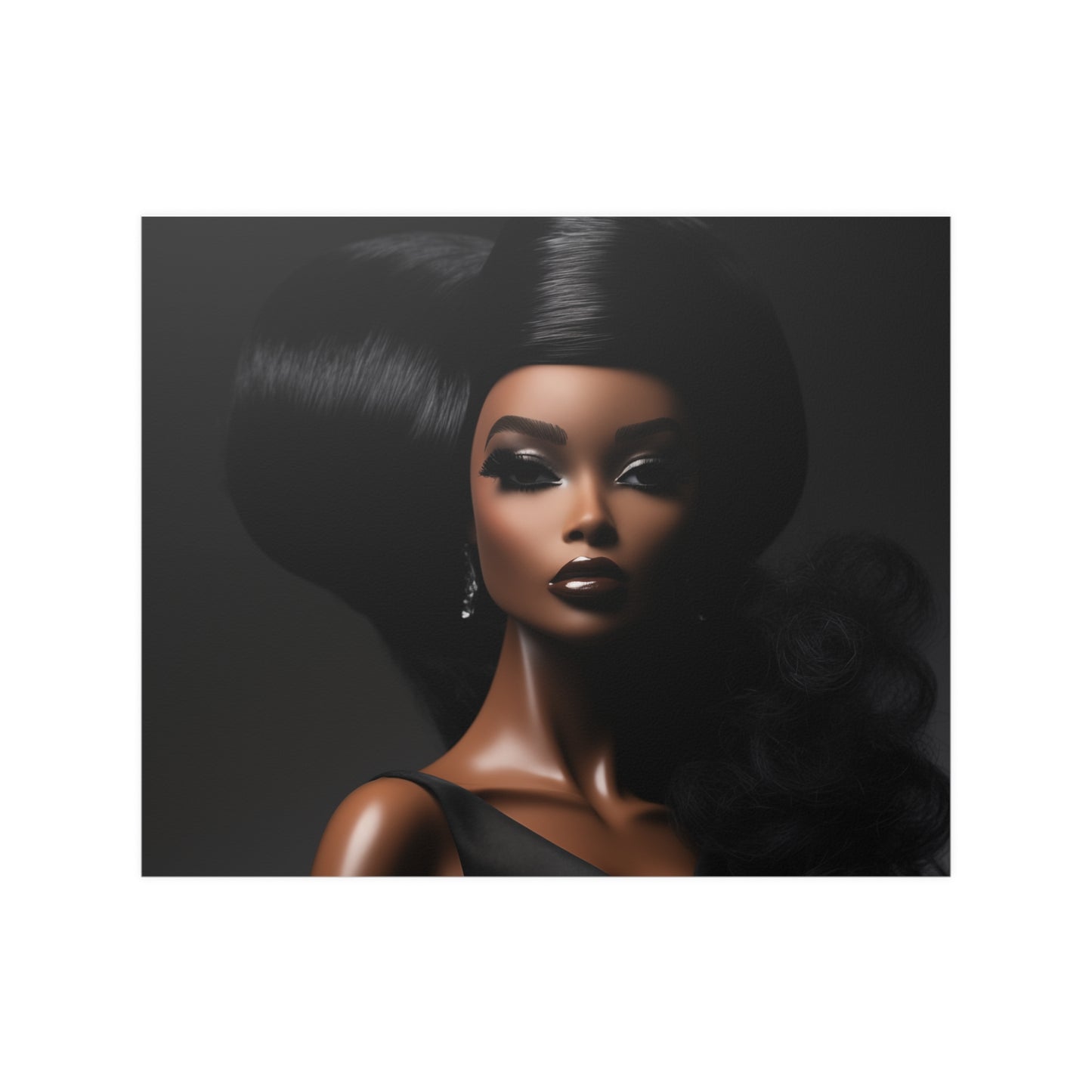 Glam Black Barbie Afro Barbie Art Print Poster