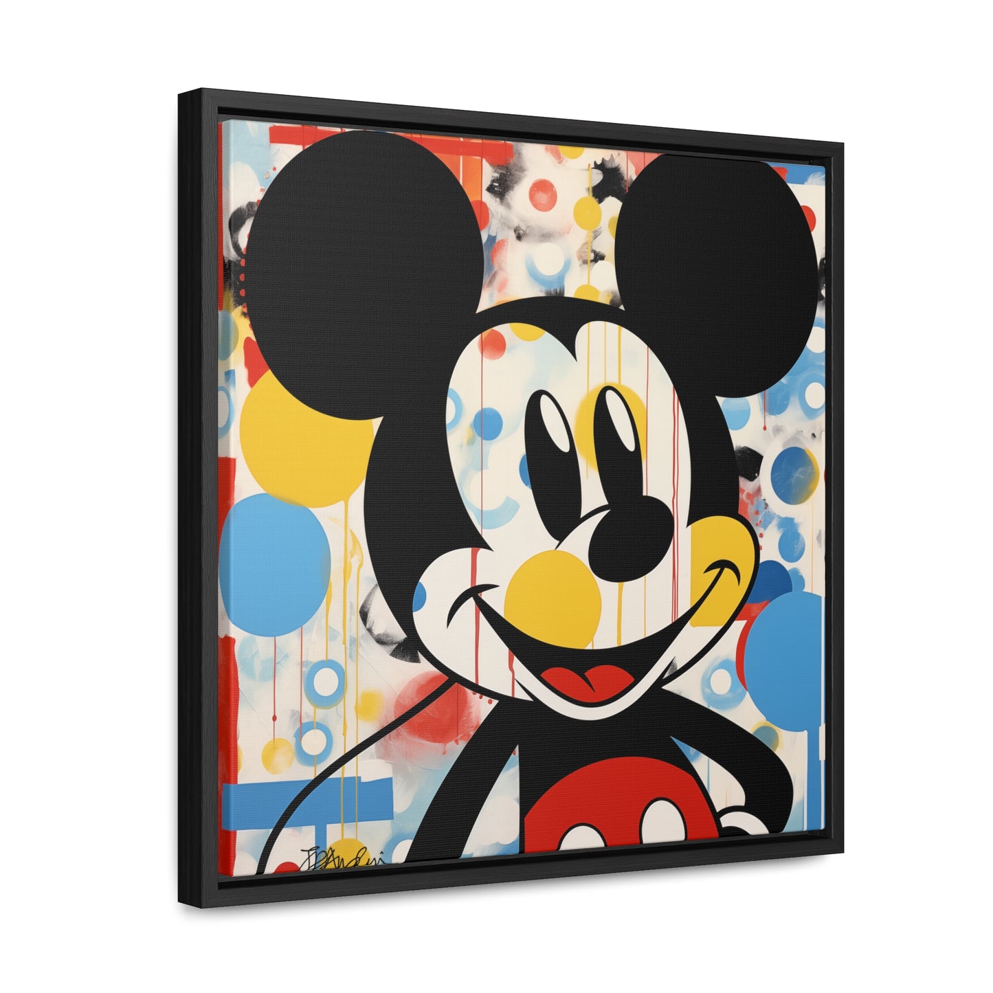 Pop Art Mickey Mouse Gallery Canvas Wrap, Square Frame, Multiple Sizes