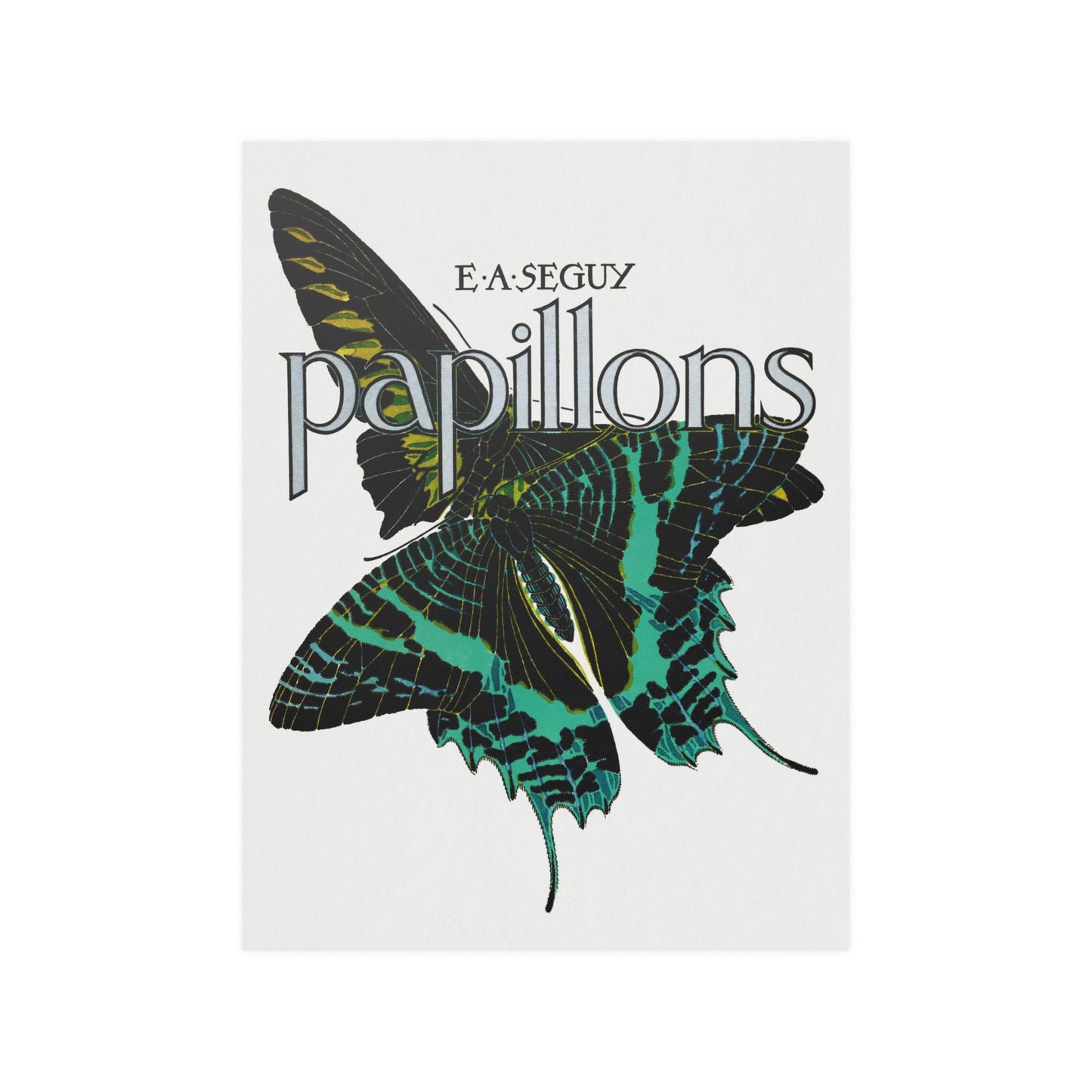 E.A. Séguy's Papillons (Butterflies), 1925 Art Deco Poster Print Wall Decor