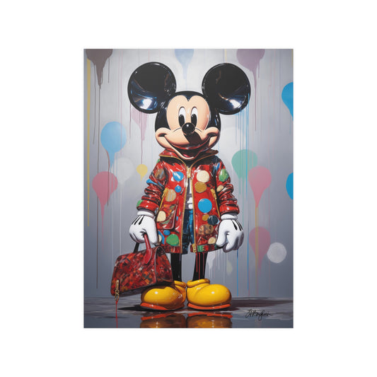 Luxe Mickey Pop Art Satin Poster Art Print Upscale Home Decor