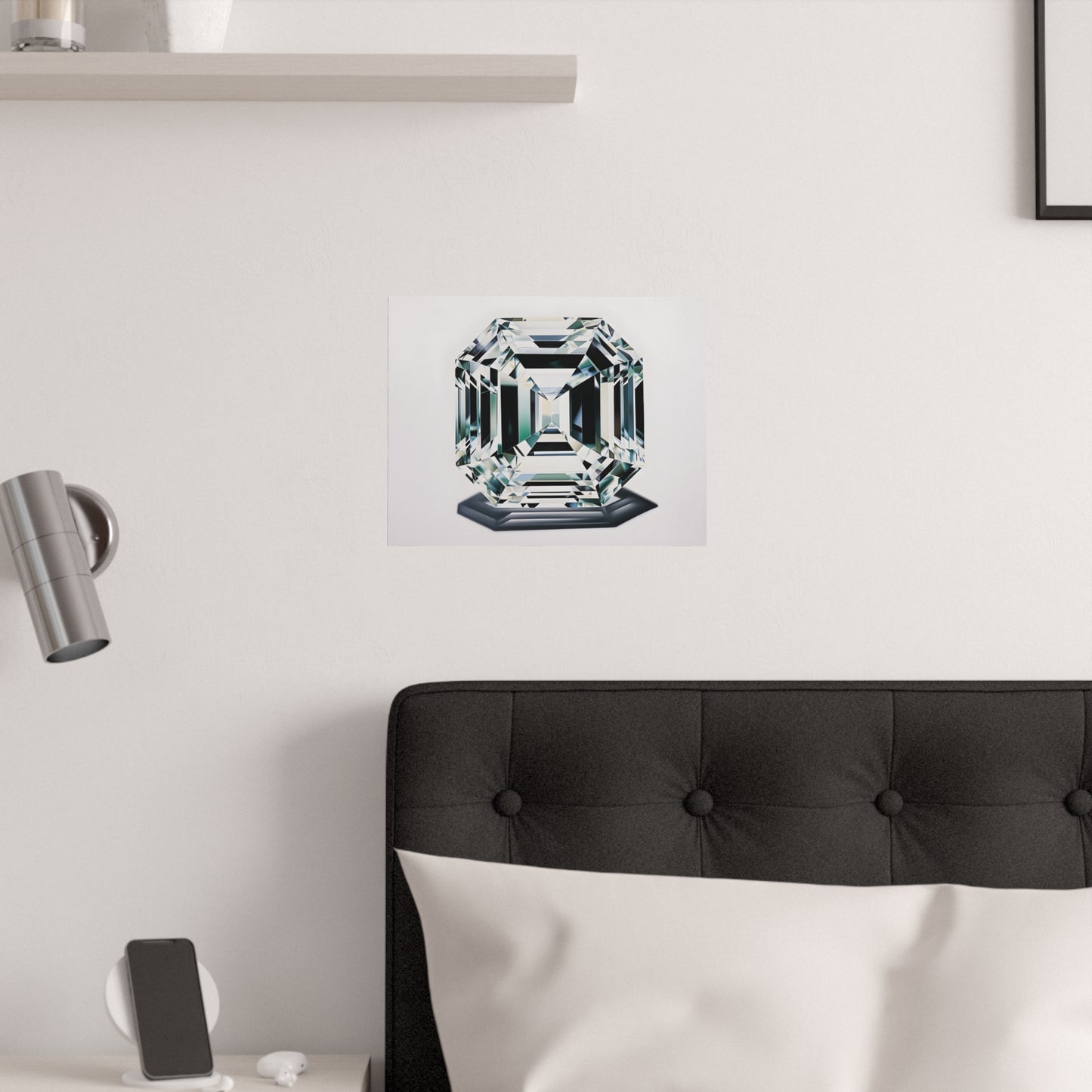 Pop Art Diamond Gem Satin Poster Upscale Home Decor