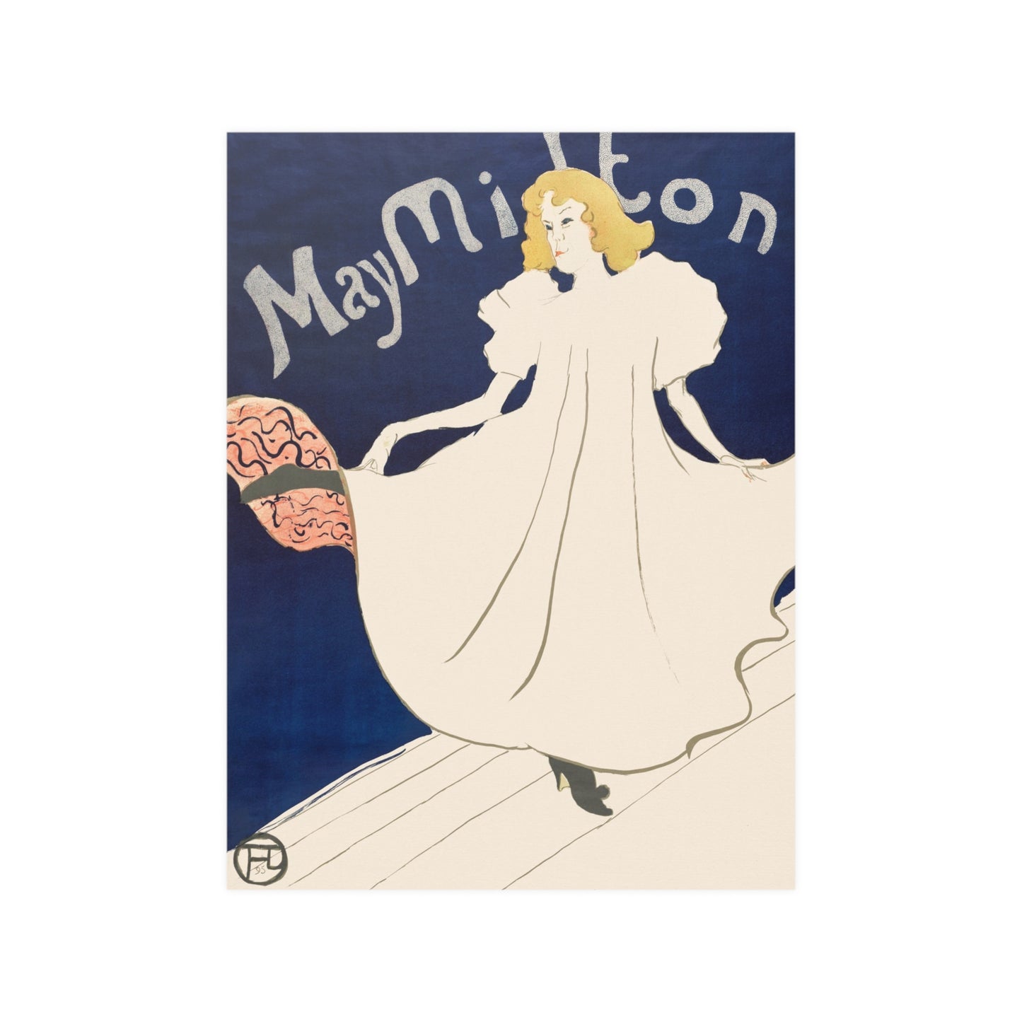 May Milton (1895), Henri de Toulouse-Lautrec Satin Poster Upscale Home Decor