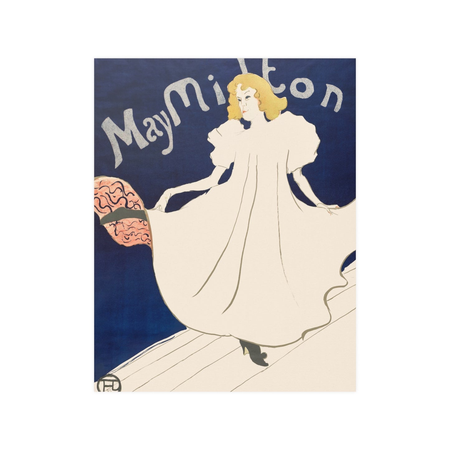 May Milton (1895), Henri de Toulouse-Lautrec Satin Poster Upscale Home Decor