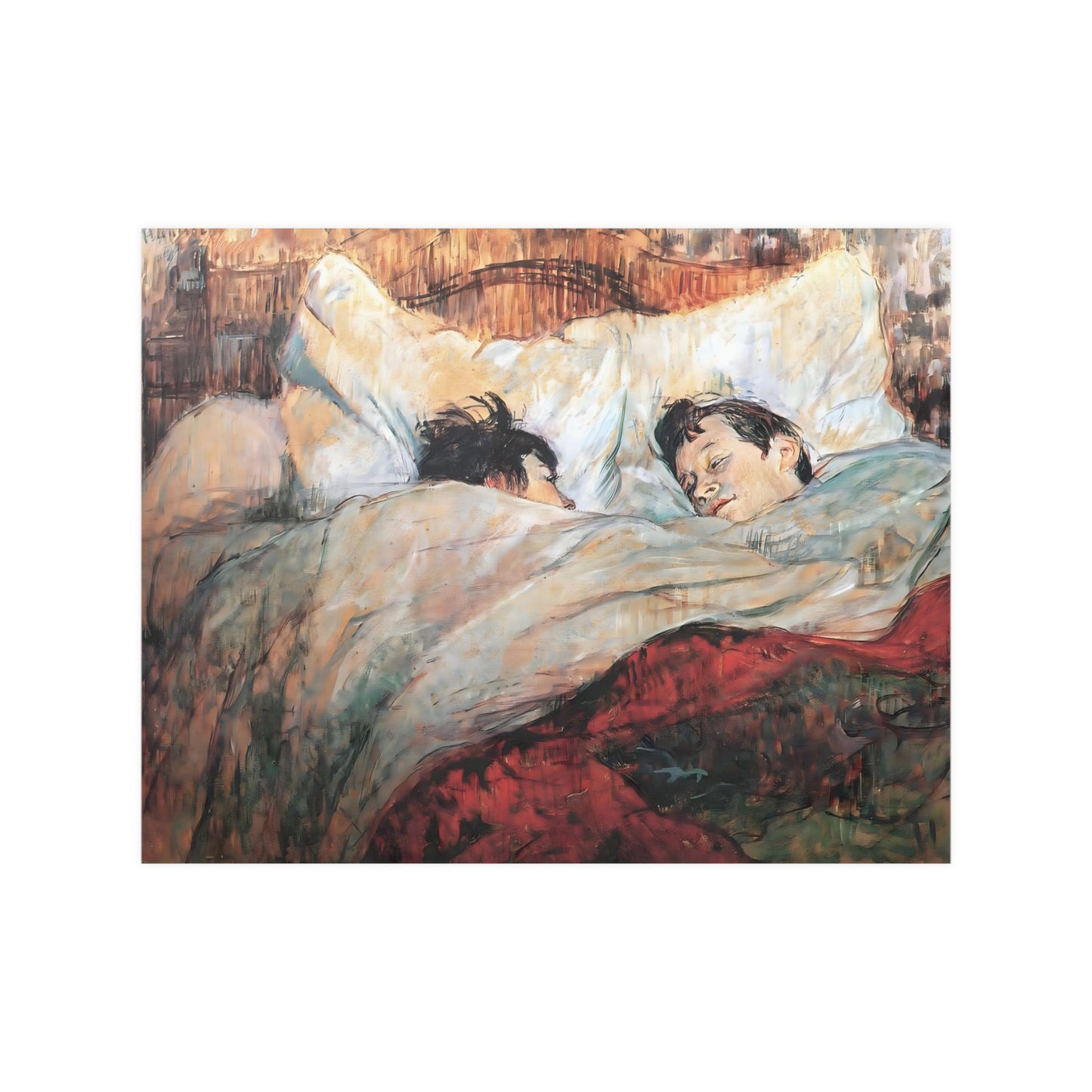 Le Lit(In Bed) by Henri-Toulouse-Lautrec, Fine Art Print in Multiple Sizes