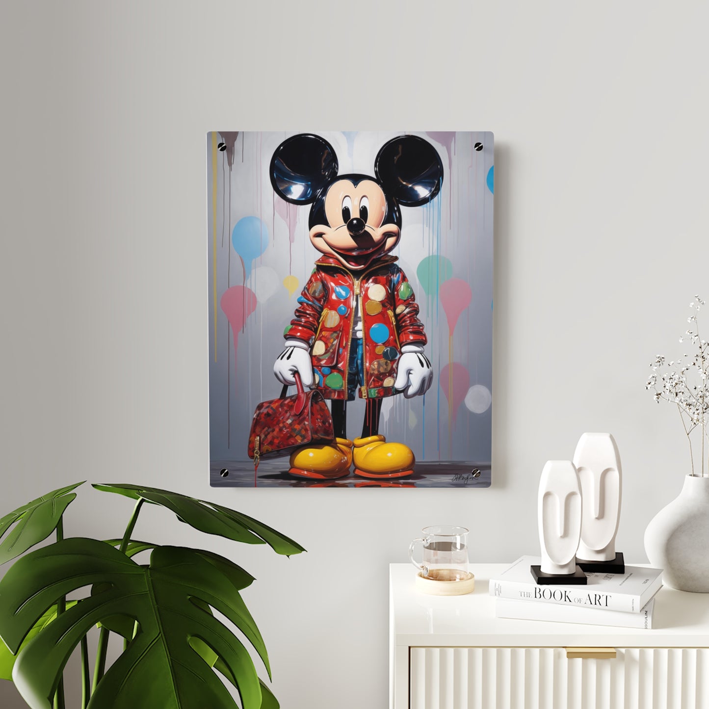 Pop Art Louis Vuitton Mickey Mouse Mashup Acrylic Wall Art Panel