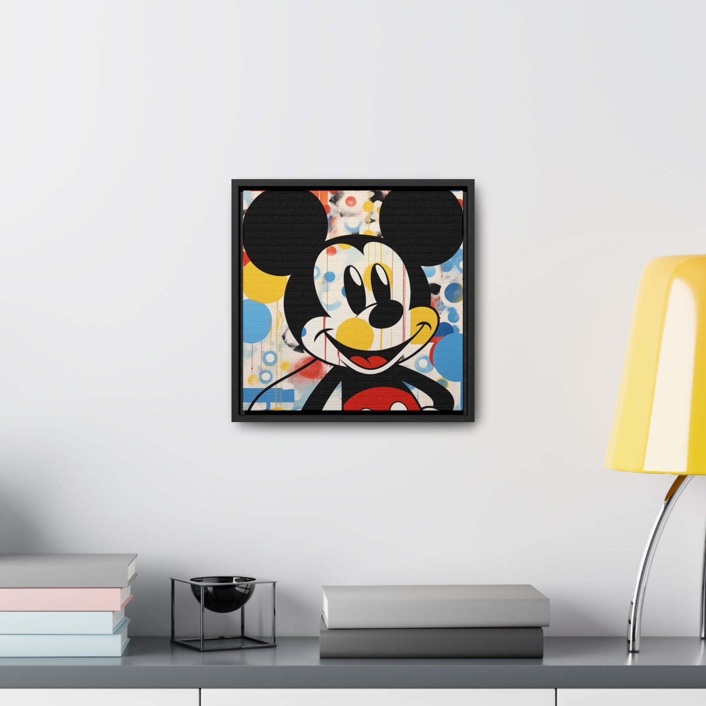 Pop Art Mickey Mouse Gallery Canvas Wrap, Square Frame, Multiple Sizes