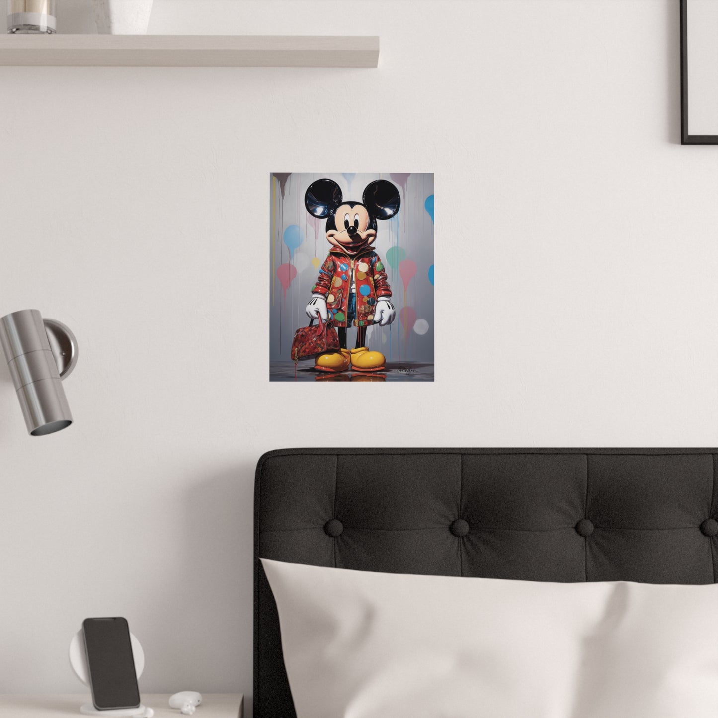 Luxe Mickey Pop Art Satin Poster Art Print Upscale Home Decor