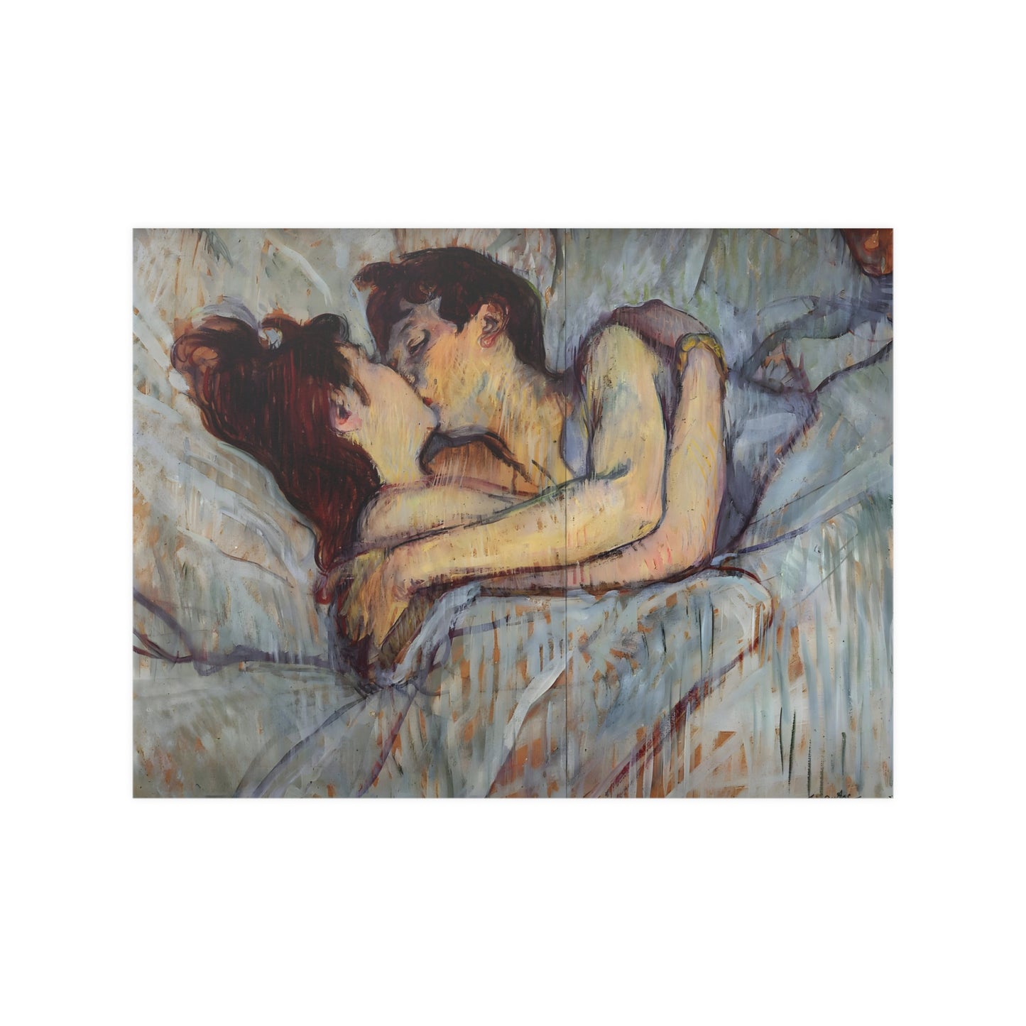 Au lit: le baiser (The Kiss), 1892-3 by Henri-Toulouse-Lautrec, Fine Art Print in Multiple Sizes