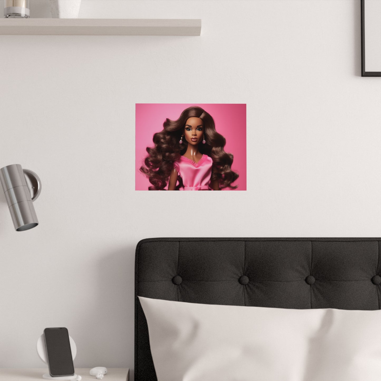 Glam Black Barbie Afro Barbie Art Print Poster