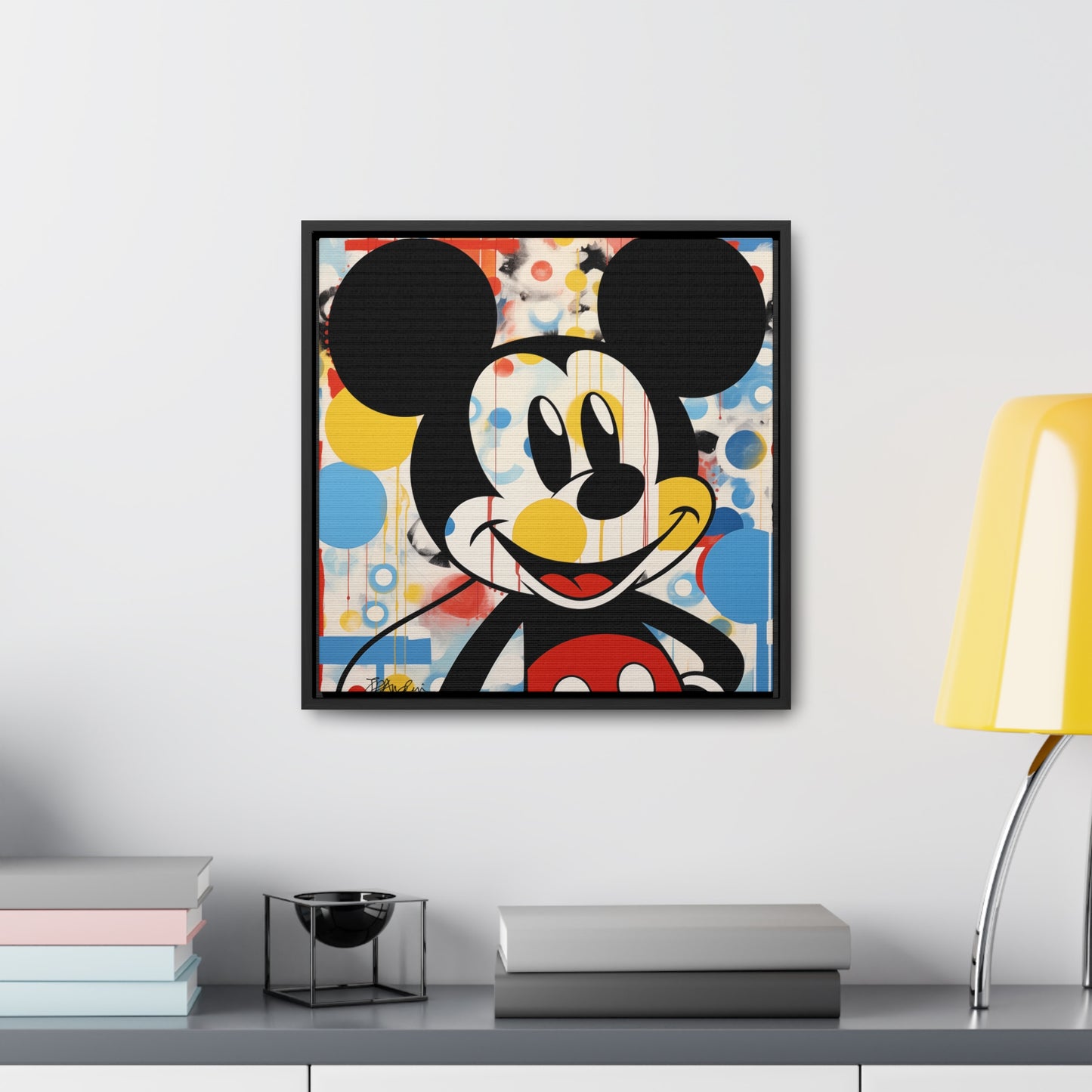 Pop Art Mickey Mouse Gallery Canvas Wrap, Square Frame, Multiple Sizes