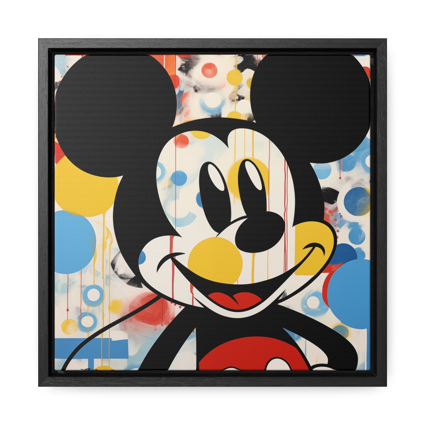 Pop Art Mickey Mouse Gallery Canvas Wrap, Square Frame, Multiple Sizes