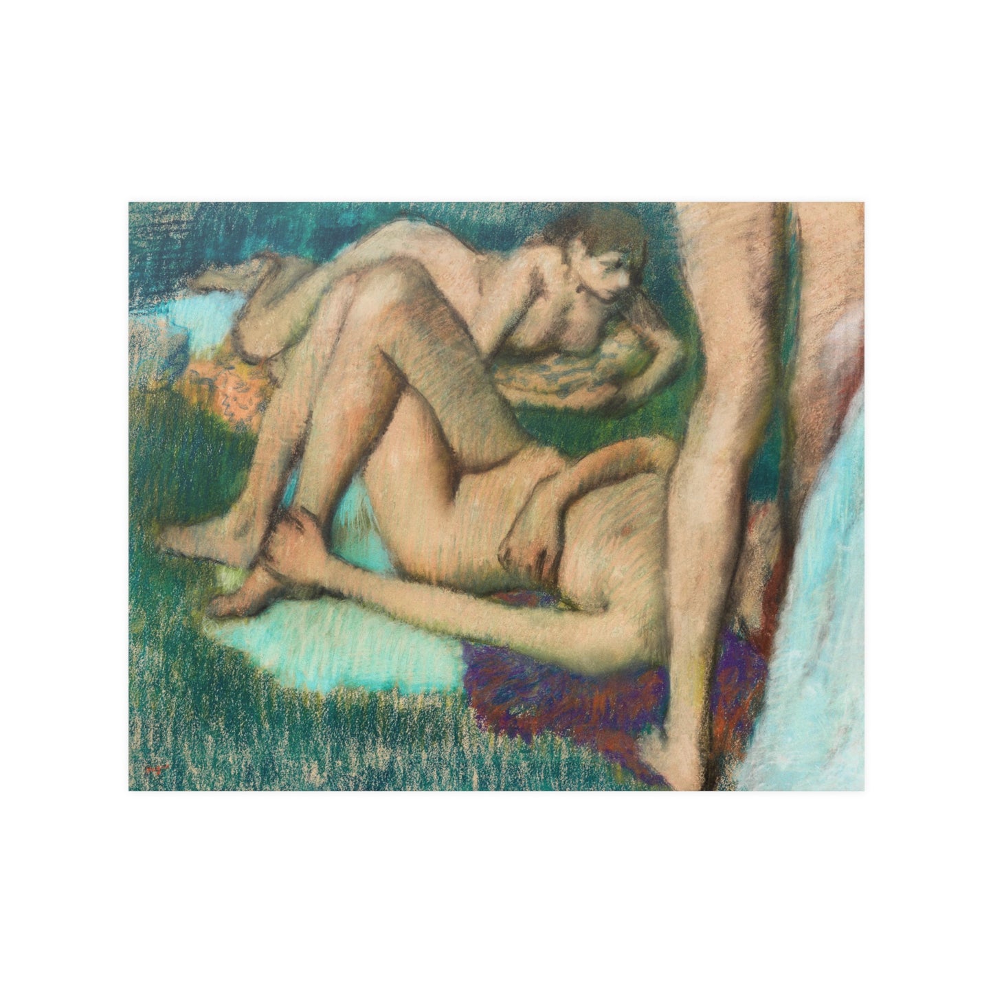 Naked women. Bathers (ca. 1895-1900) by Edgar Degas. Fine Art Print in Multiple Sizes