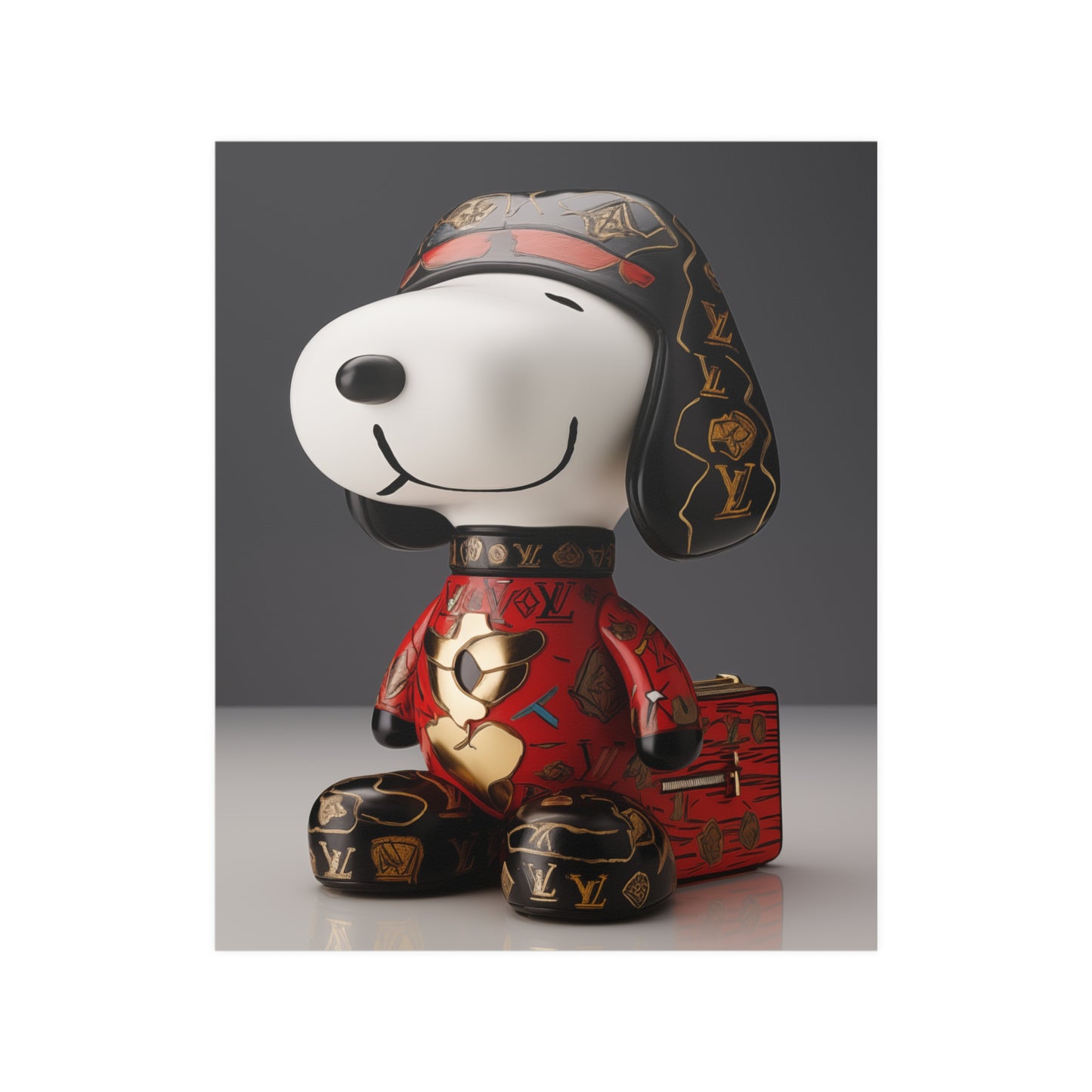 Hip Hop Pop Art Luxe Snoopy Satin Art Poster Upscale Home Decor