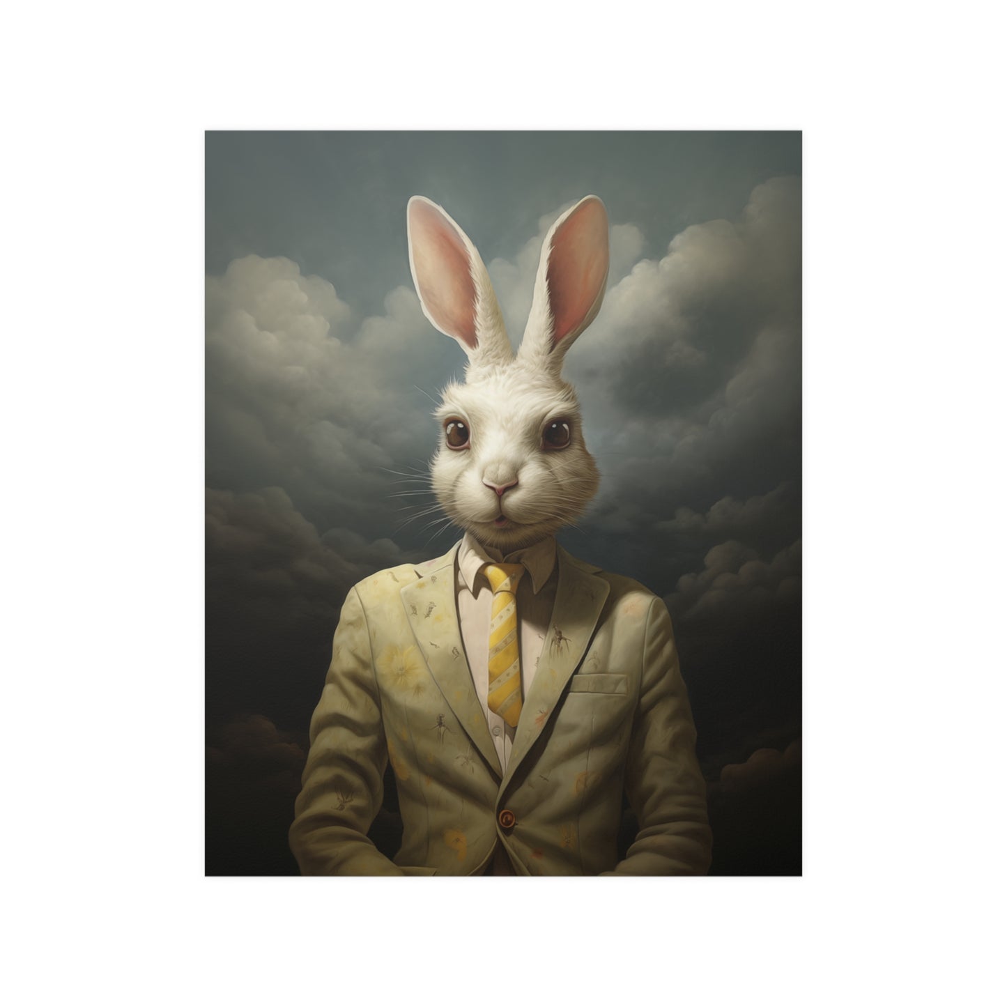 Easter GentBunny Surreal Rabbit Art Poster Modern Art