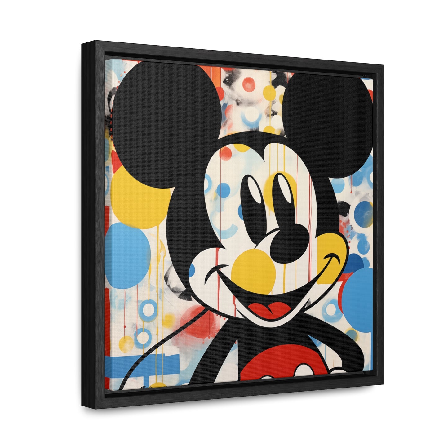 Pop Art Mickey Mouse Gallery Canvas Wrap, Square Frame, Multiple Sizes