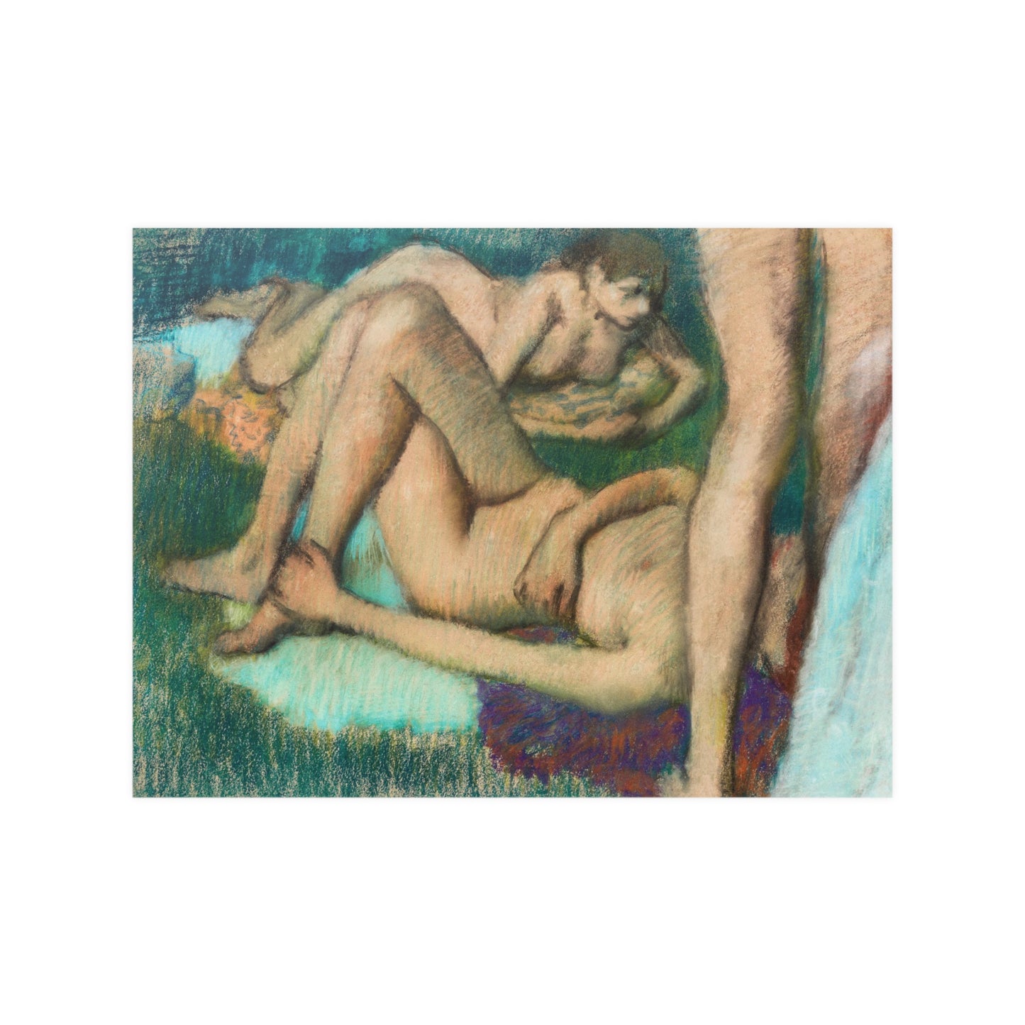 Naked women. Bathers (ca. 1895-1900) by Edgar Degas. Fine Art Print in Multiple Sizes