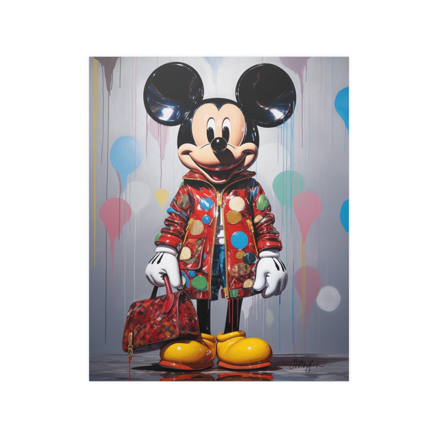 Luxe Mickey Pop Art Satin Poster Art Print Upscale Home Decor