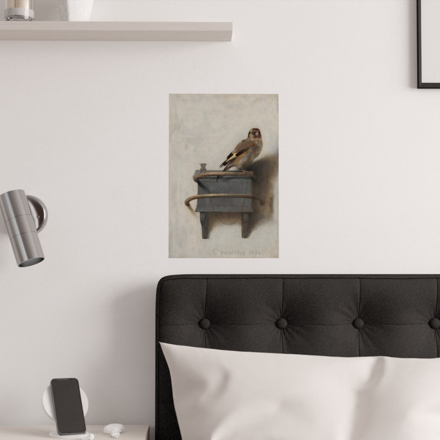 Fabritius-vink Modern Art Bird Satin Poster Upscale Home Decor