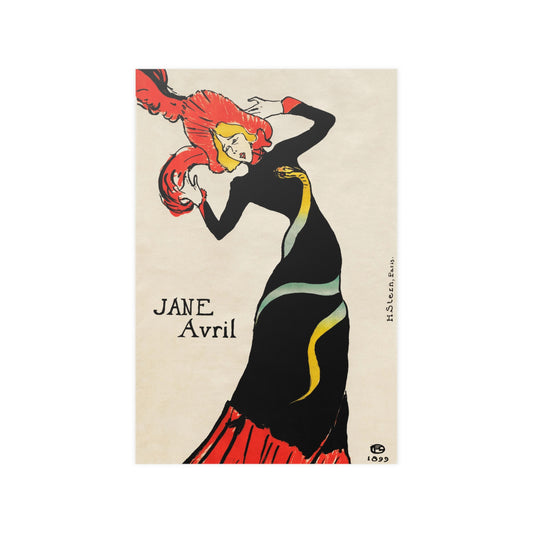 Henri Toulouse-Lautrec, Jane D'Avril Satin Poster Upscale Home Decor 12"x18"