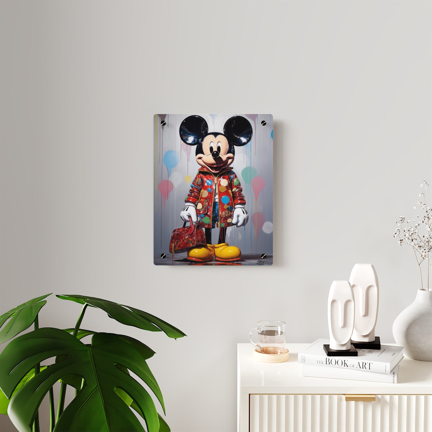 Pop Art Louis Vuitton Mickey Mouse Mashup Acrylic Wall Art Panel