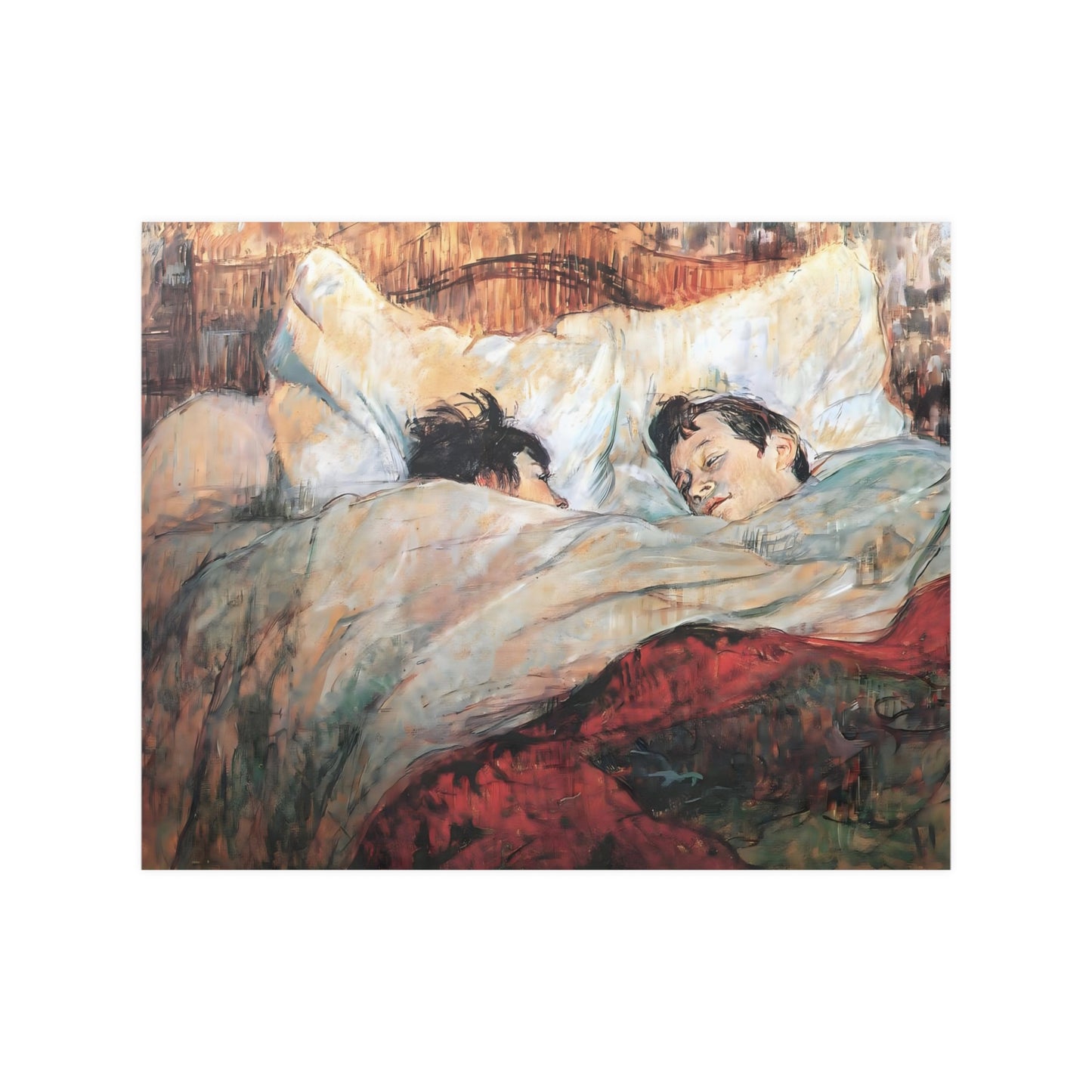 Le Lit(In Bed) by Henri-Toulouse-Lautrec, Fine Art Print in Multiple Sizes