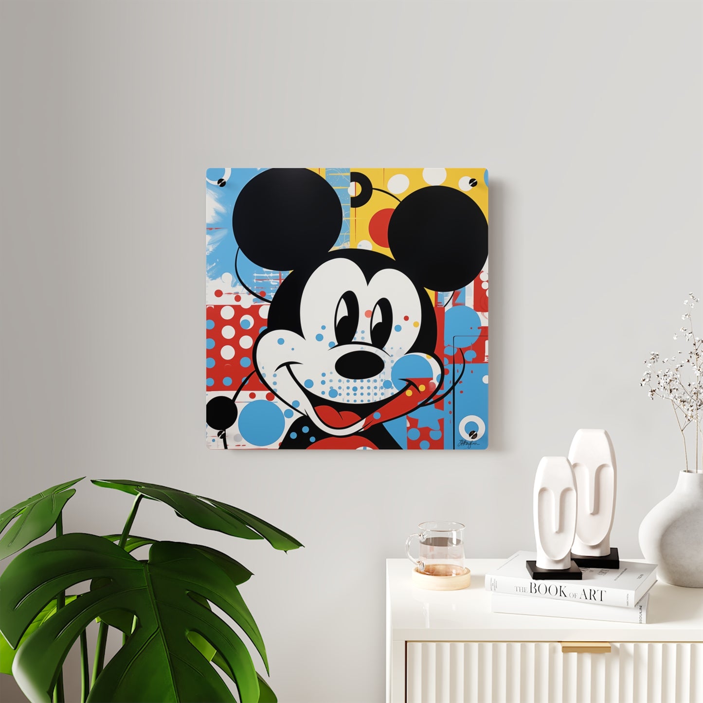 Pop Art Mickey Mouse on Acrylic Wall Art Panel