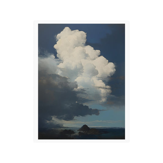 Majestic Clouds in the Sky Original Artwork Satin Art Poster