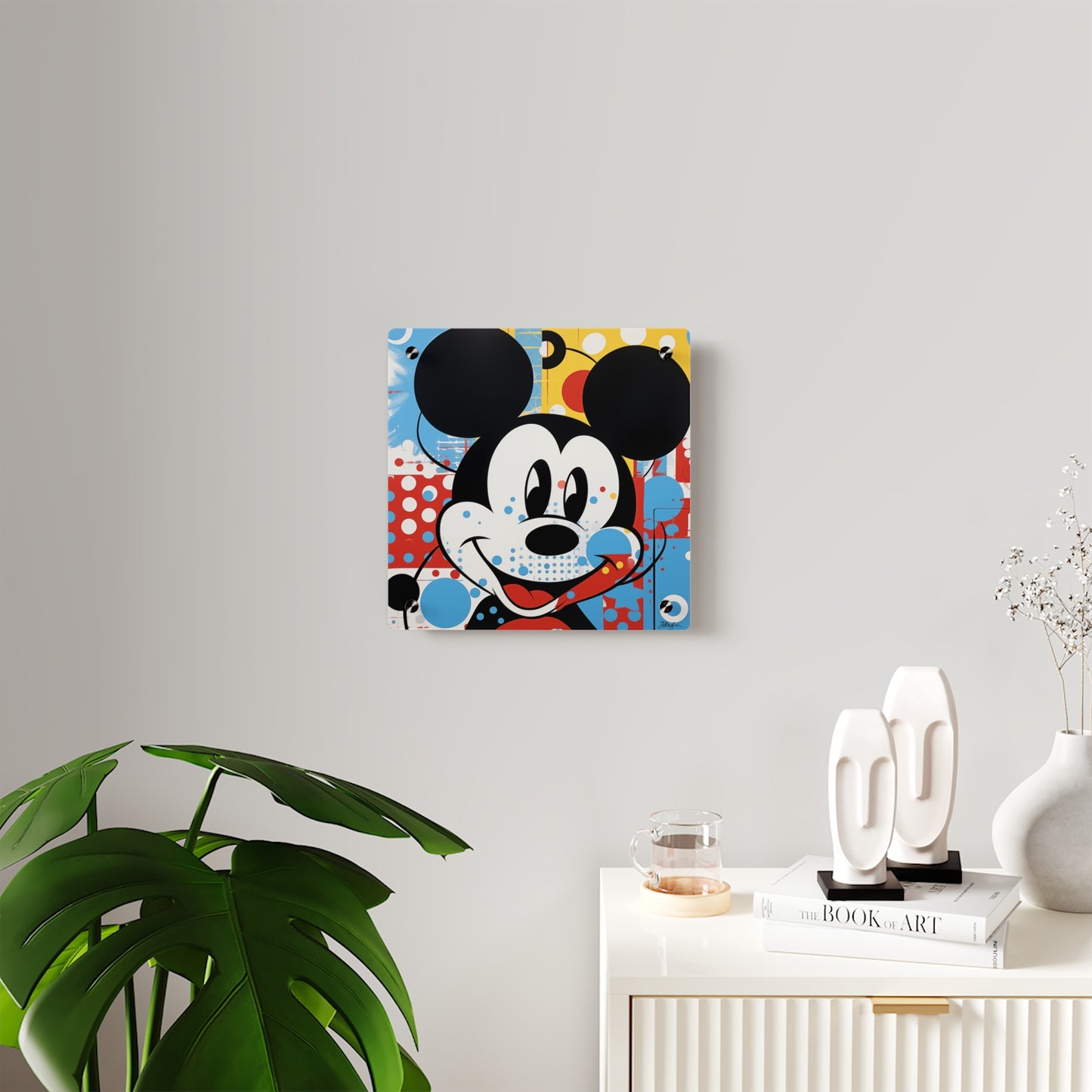 Pop Art Mickey Mouse on Acrylic Wall Art Panel