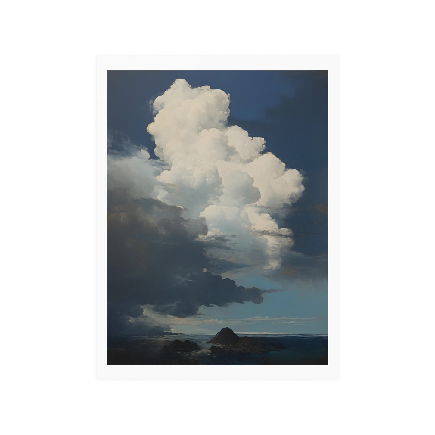 Majestic Clouds in the Sky Original Artwork Satin Art Poster