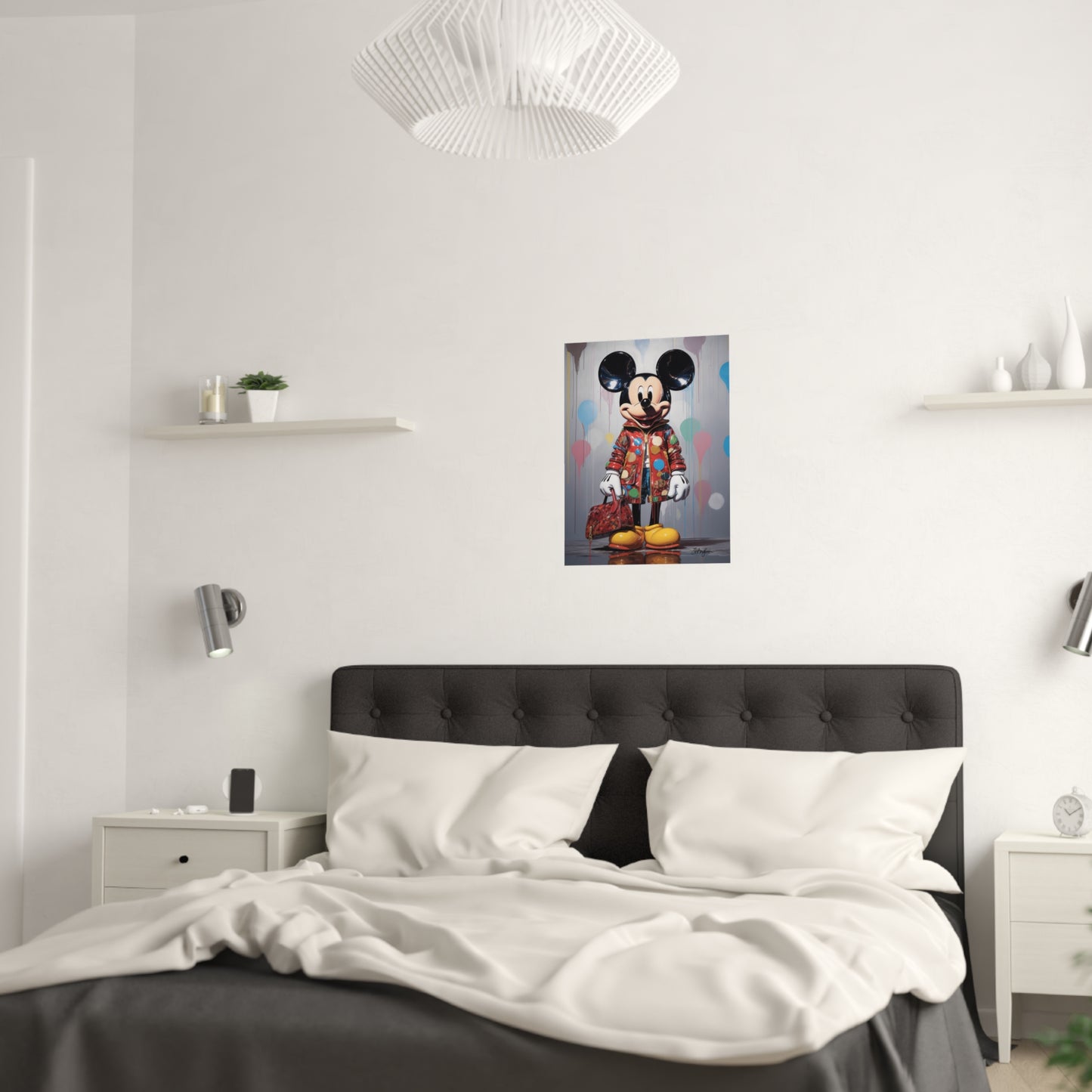 Luxe Mickey Pop Art Satin Poster Art Print Upscale Home Decor