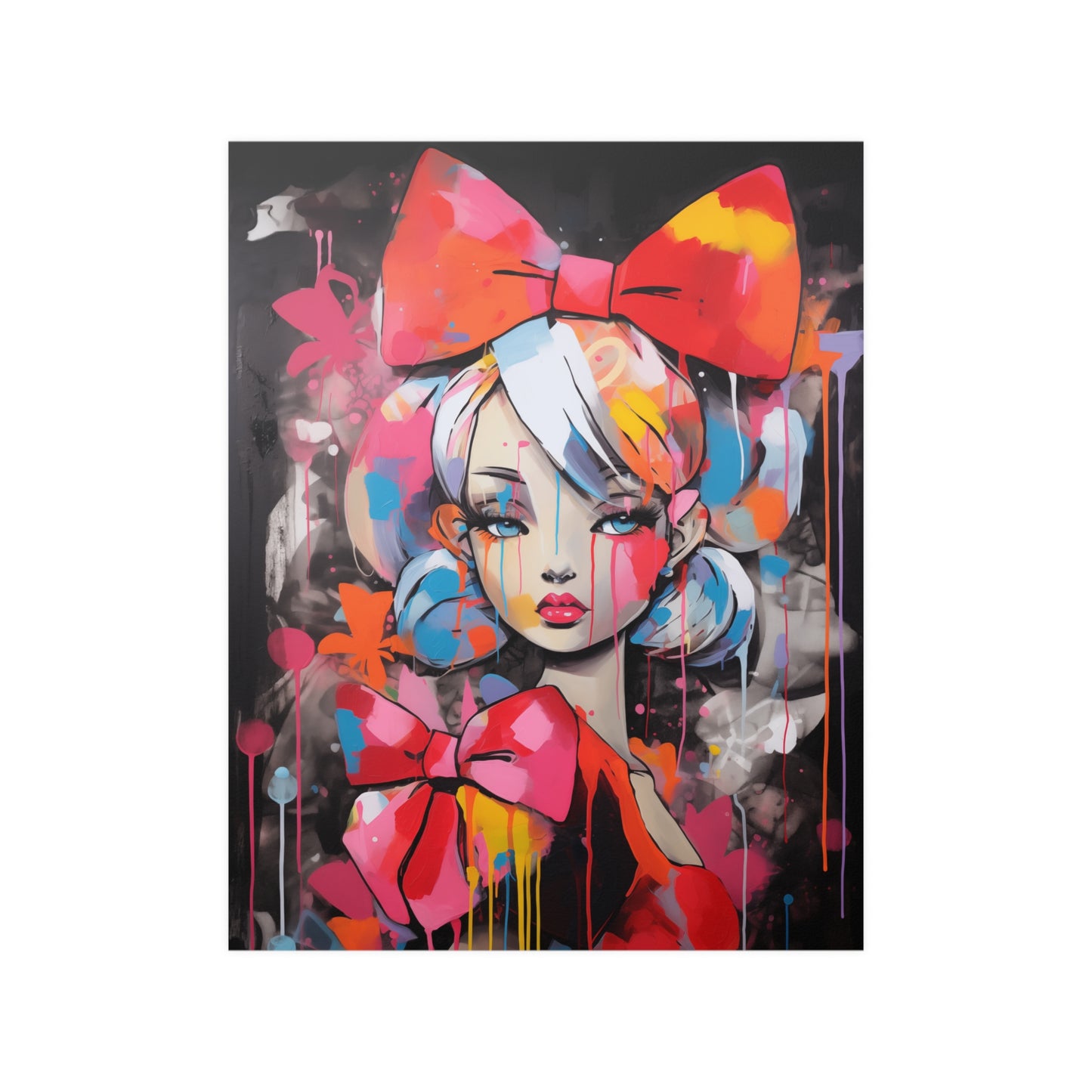 Pop Art Barbie Graffiti Art Print Satin Poster Upscale Home Decor