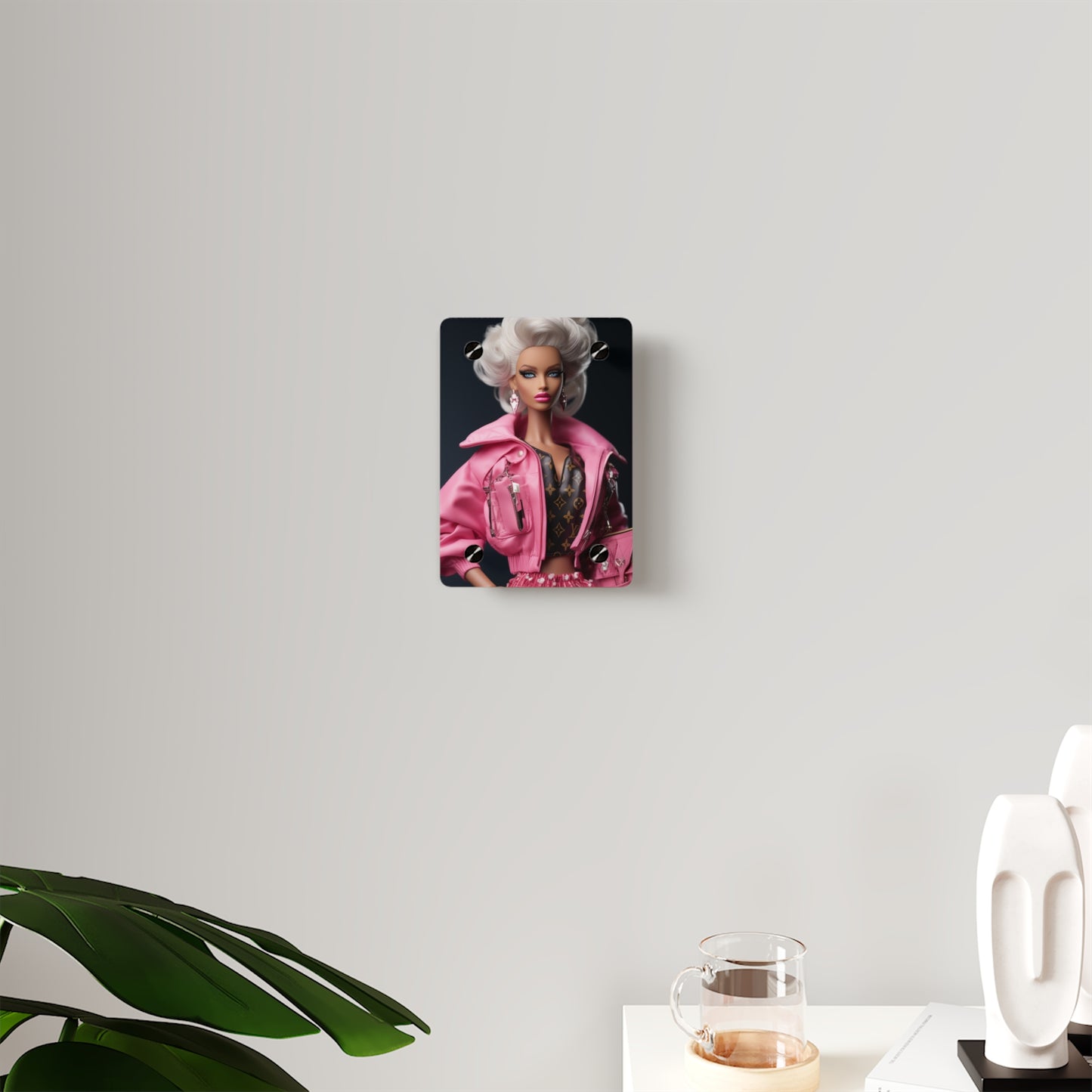 Pop Art Ultra Glam Barbie Acrylic Wall Art Panel in Multiple Sizes