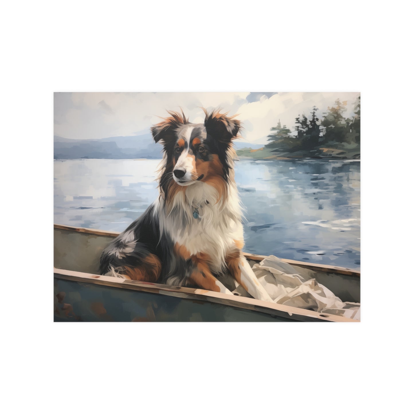 Australian Shepherd by Julie Anglin Art Poster Multiple Sizes