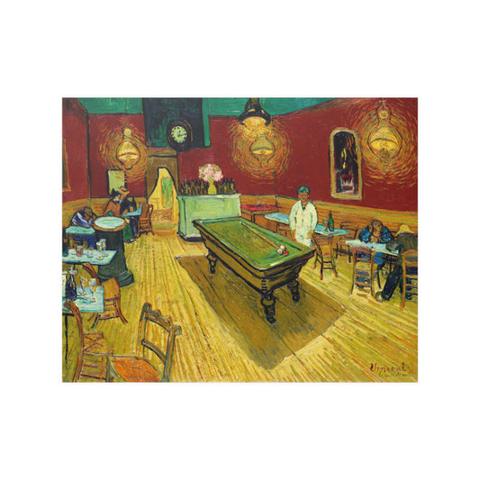 Le café de nuit (The Night Café) (1888) by Vincent van Gogh. Satin Art Poster Upscale Home Decor