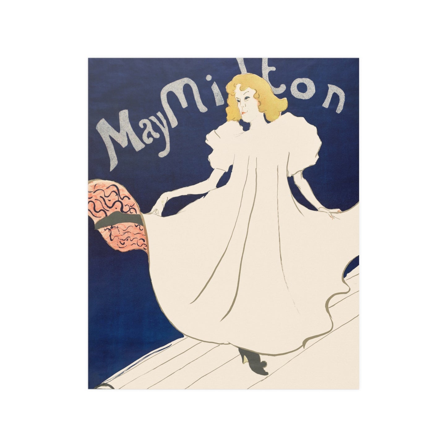 May Milton (1895), Henri de Toulouse-Lautrec Satin Poster Upscale Home Decor